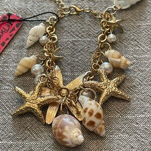 Gold Seashell Charm Bracelet